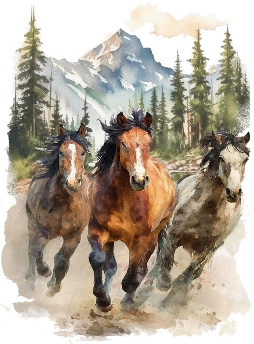 Colorado Mountains Wild Horses