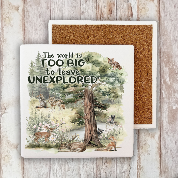 Woodland Animal Explore Wildness Stone Coaster