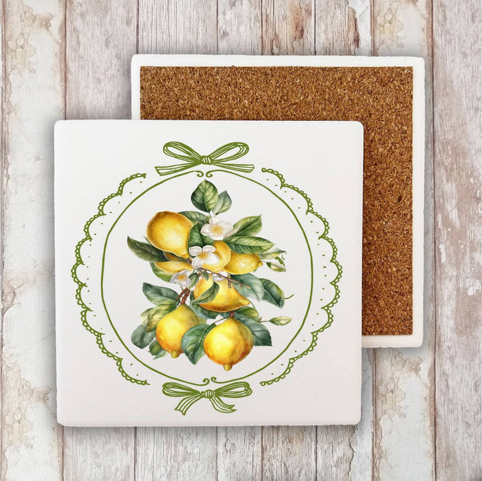 Vintage Lemons Stone Coaster