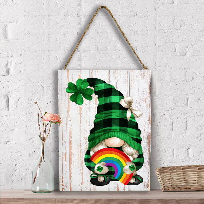 St Patricks Day Gnome Rainbow  Wall Decor