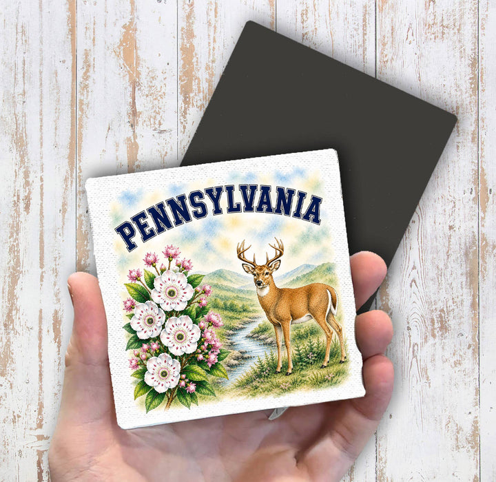 Pennsylvania State Bird and Animal Magnet Fridge