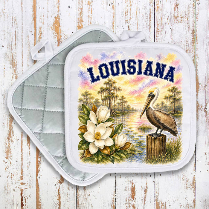 Louisiana State Bird and Animal Pot Holder