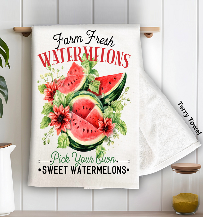 Farm Fresh Watermelon  Kitchen Terry Towel