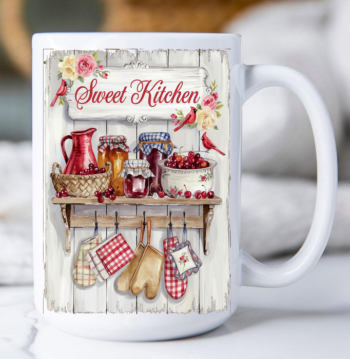 Sweet Kitchen Red Cherries Coffee Mug