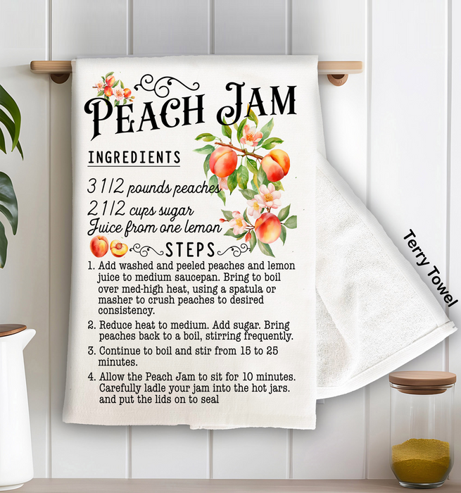 Fresh Peach Jam Recipe  Kitchen Terry Towel