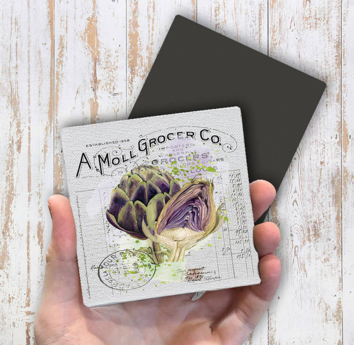 Vintage Farmhouse Artichoke Vegetables Magnet Fridge