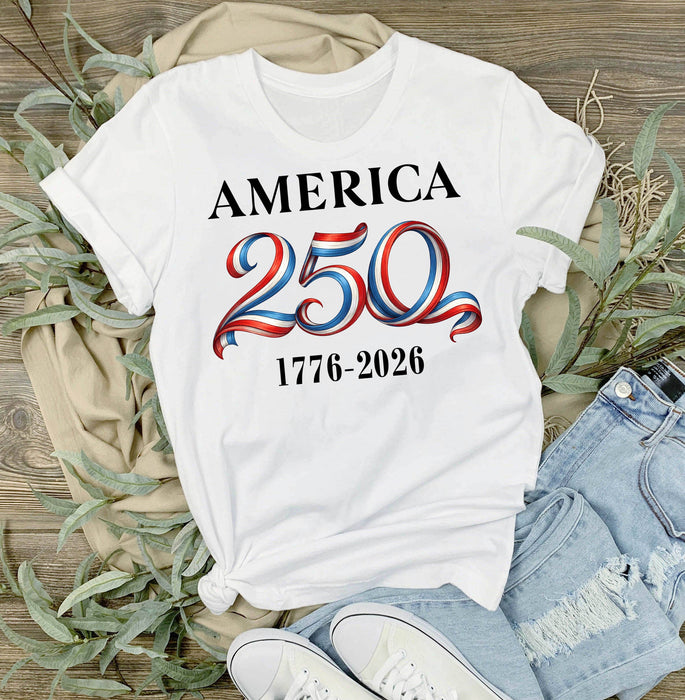 Patriotic Red White Blue 250 Anniversary T-Shirt