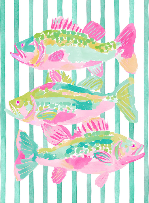 Coastal Colorful Fish Pastel Colors