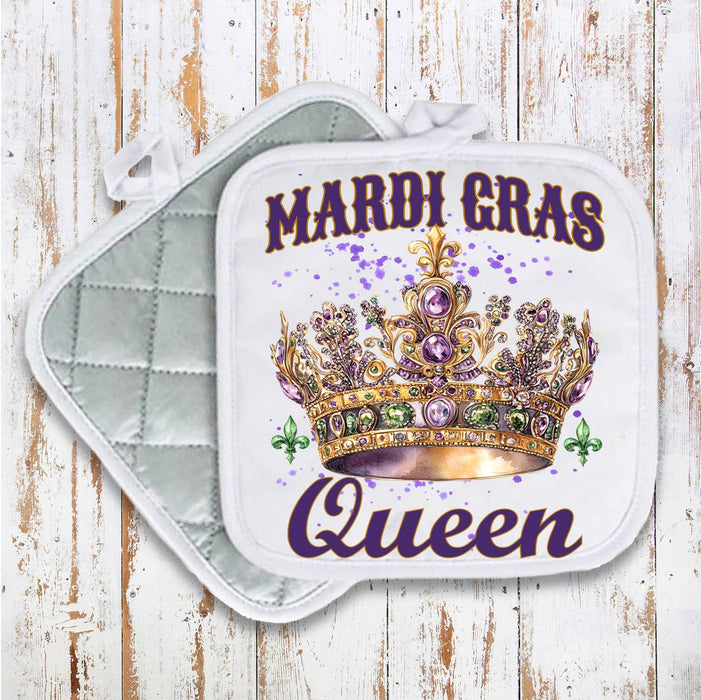 Mardi Gras Queen Crown New Orleans Pot Holder Oven Mitt
