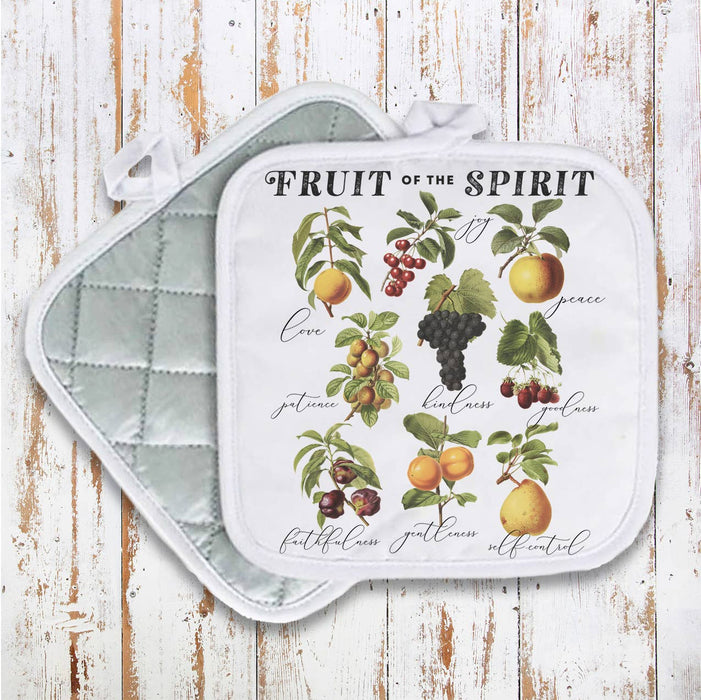 Fruit of the Spirit Spiritual Pot Holder Oven Mitt