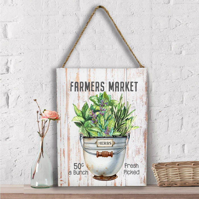 Fresh Picked Herbs Farmers Market, Wall Decor