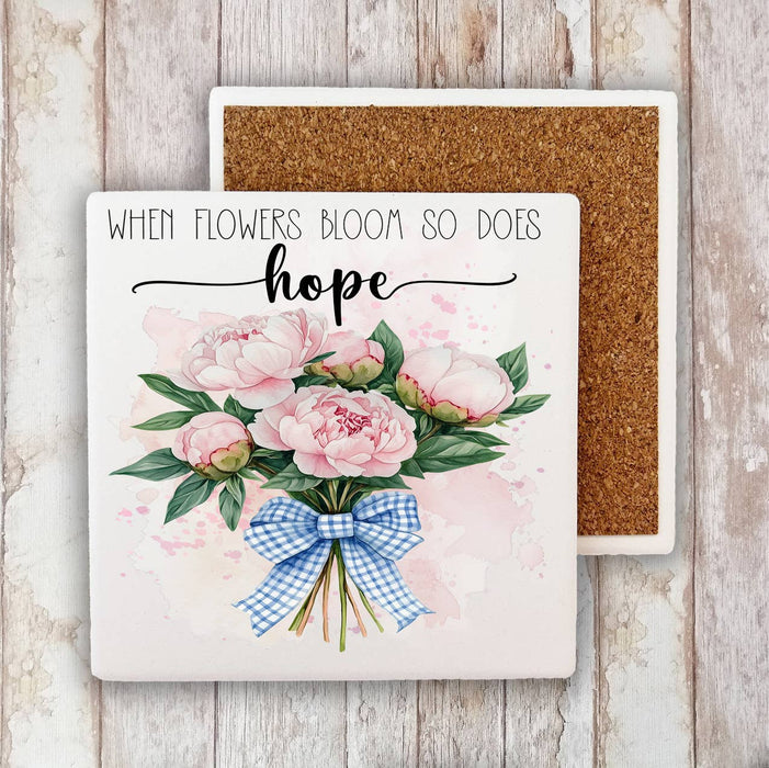 When Flowers Bloom so does Hope Stone Coaster