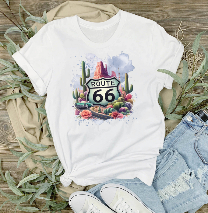 Route 66 Desert Cactus  T-Shirt