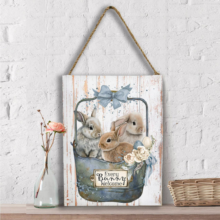 Easter Every Bunny Welcome Farmhouse Wall Decor