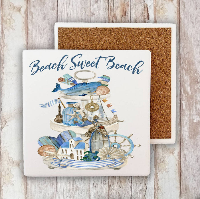 Beach Sweet Beach 3 Tier tray Stone Coaster