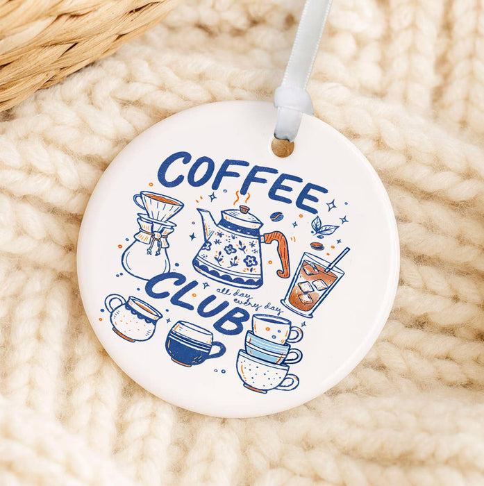 Retro Coffee Club All Day Ornament