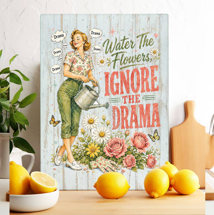 Funny ignore the Drama Glass Cutting Board