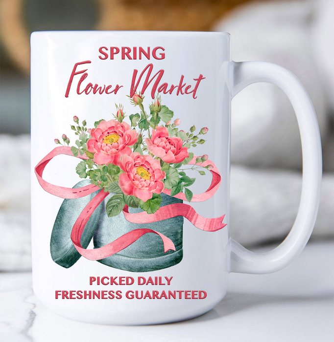 Pink Spring Flowers Coffee Mug
