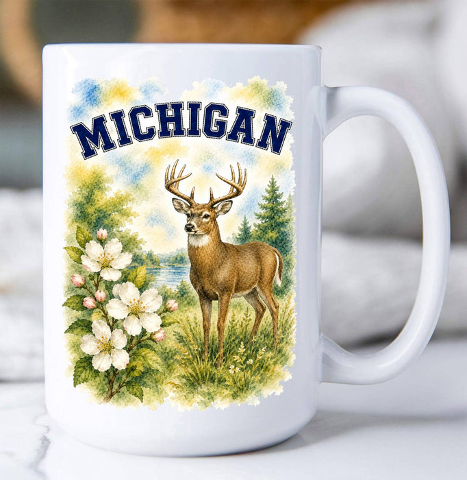 Michigan State Bird and Animal Coffee Mug