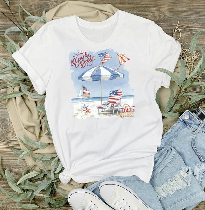 Beach Day Coastal Ocean  T-Shirt