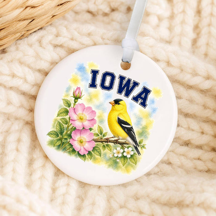 Iowa State Bird and Animal Ornament