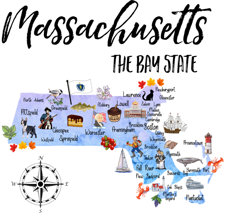 Massachusetts State Map