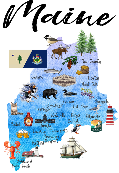 Maine State Map
