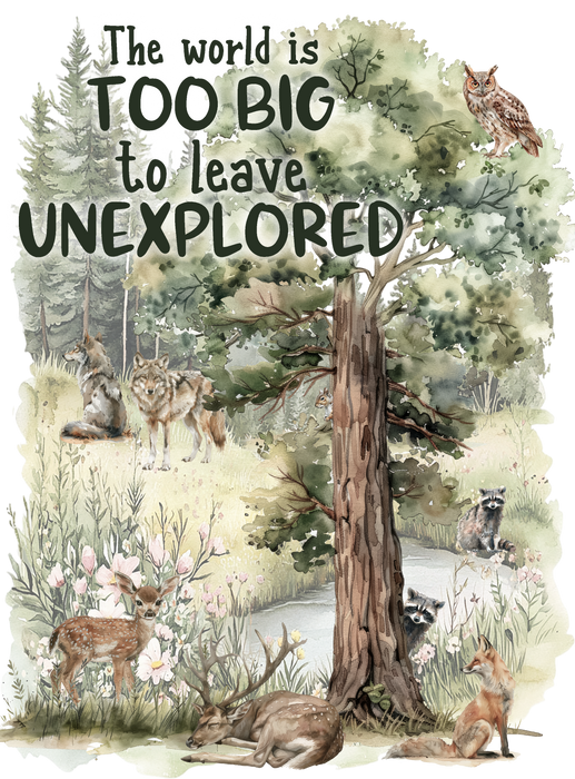 Woodland Animal Explore Wildness Tea Towel