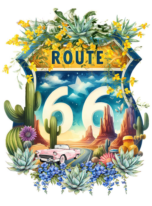 Route 66 Sign Succulents