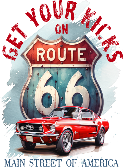 Route 66 Get your Kicks Mustang