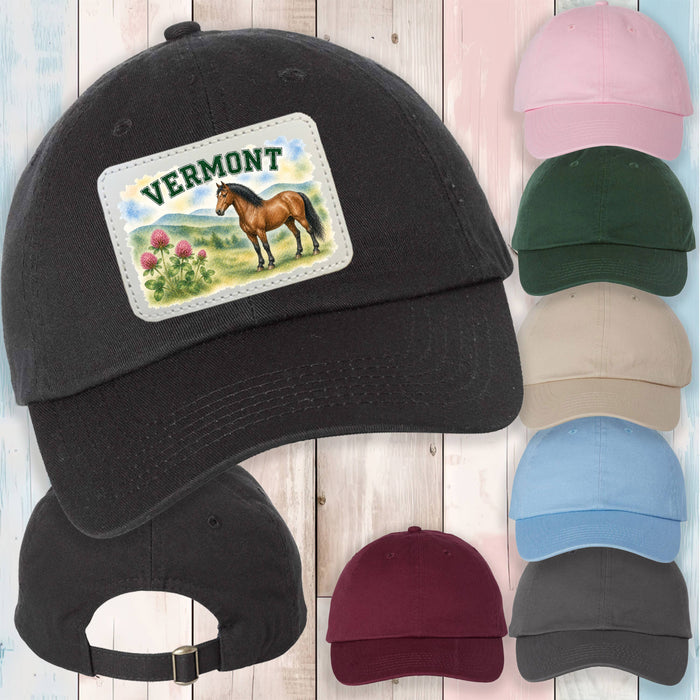 Vermont State Bird and Animal Baseball Hat