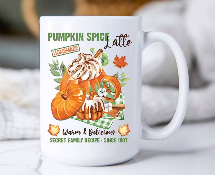 Fall Autumn Pumpkin Spice Latte  Coffee Mug