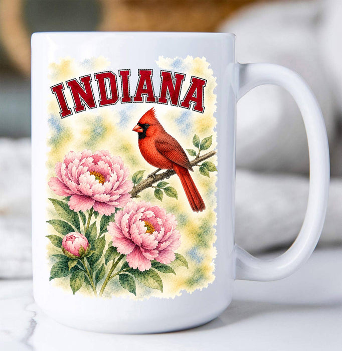 Indiana State Bird and Animal Coffee Mug