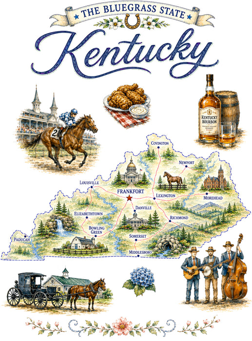 Kentucky State Map Landmark