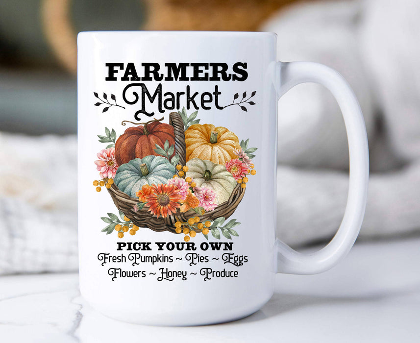 Autumn Fall Farmers Market Pumpkins Coffee Mug