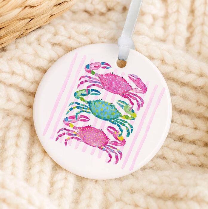 Coastal Crabs Pastel Ornament