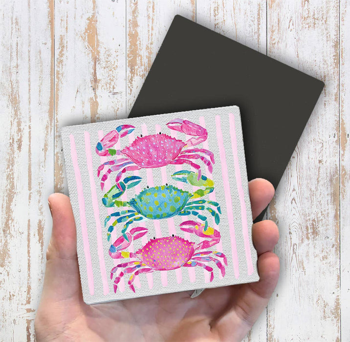 Coastal Crabs Pastel Magnet Fridge