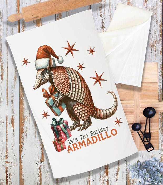 It's the Christmas Armadillo Terry Towel