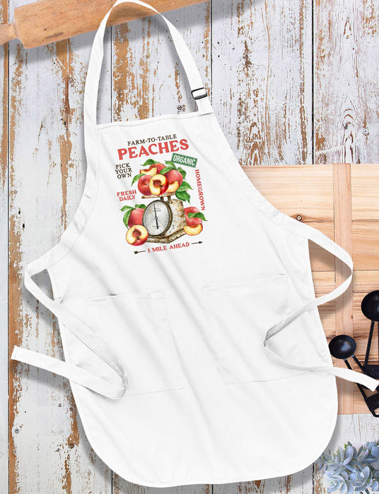 Modern Farmhouse Fresh Peaches Apron