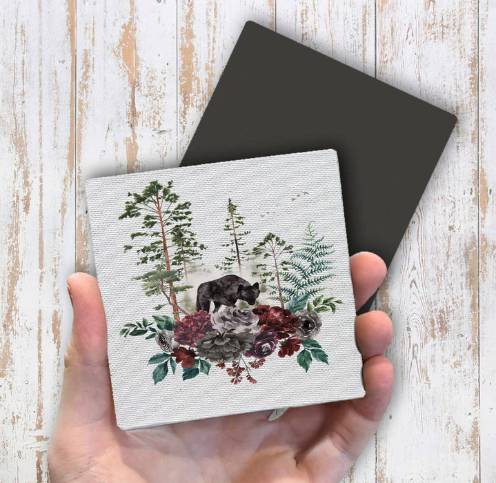 Wolf Forest Trees Nature Magnet Fridge