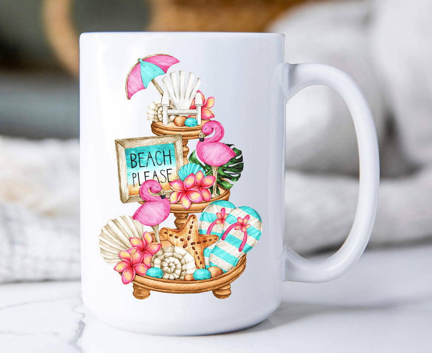 Beach Please 3 Tier Tray  Coffee Mugs