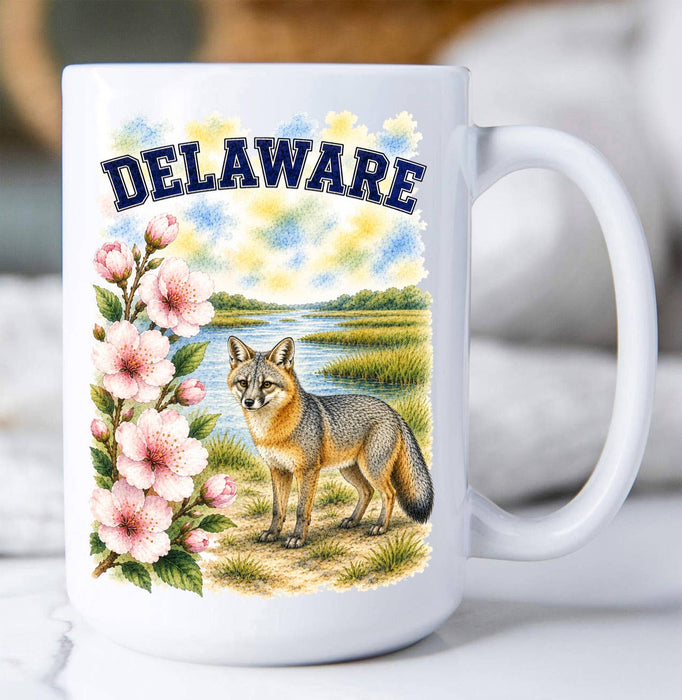 Delaware State Bird and Animal Coffee Mug