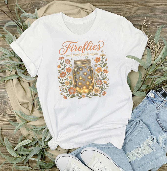 Fireflies Porch Summer Night T-Shirt