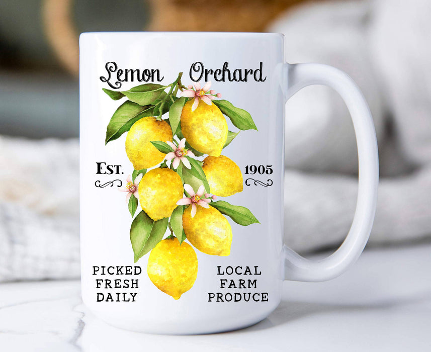 Country Lemon Orchard 15 oz Coffee Mug