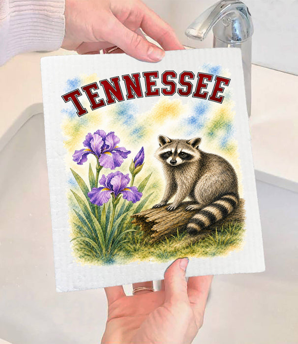 Tennessee State Bird and Animal Swedish Dishcloth