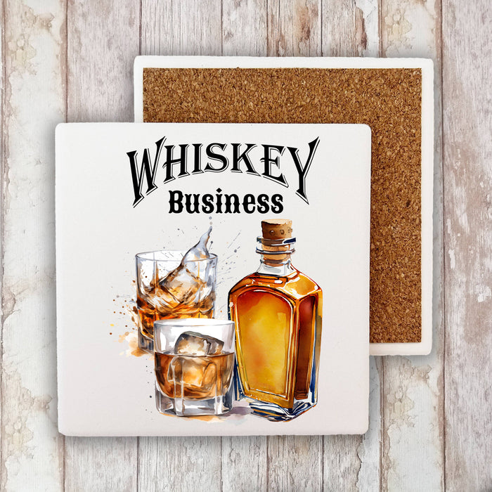 Whiskey Business Funny Sassy Stone Coaster