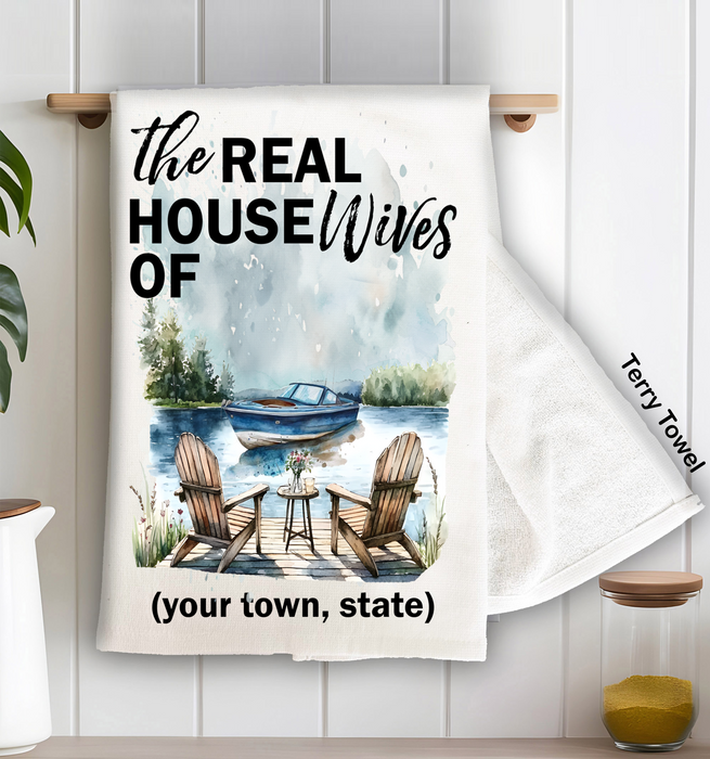 Lake Boats The Real House Wifes of Kitchen Terry Towel