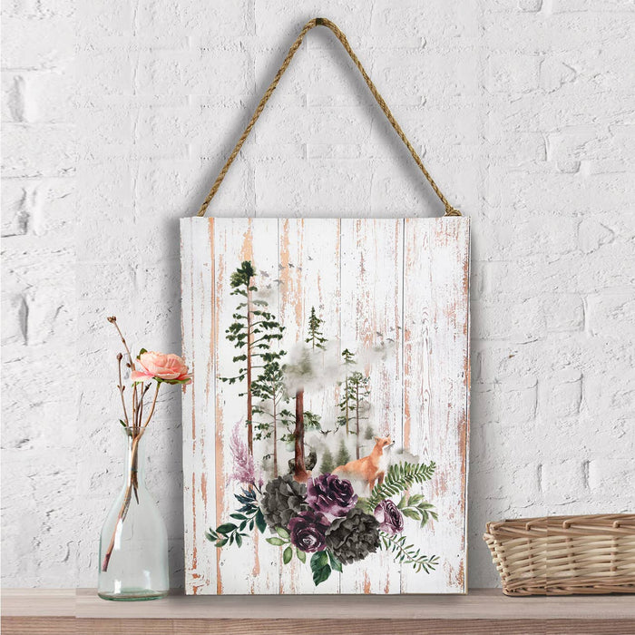Fox Forest Trees Nature Wall Decor
