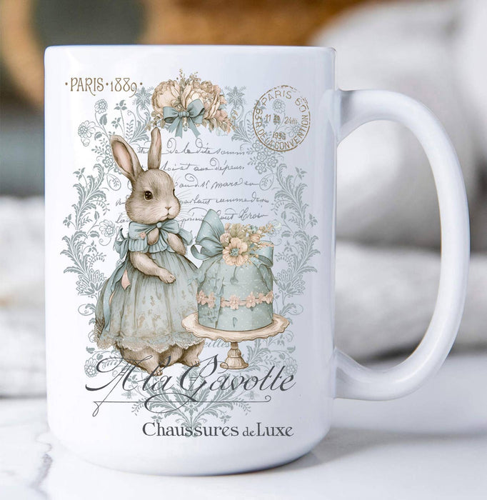 Shabby Chic French Easter Bunny Coffee Mug