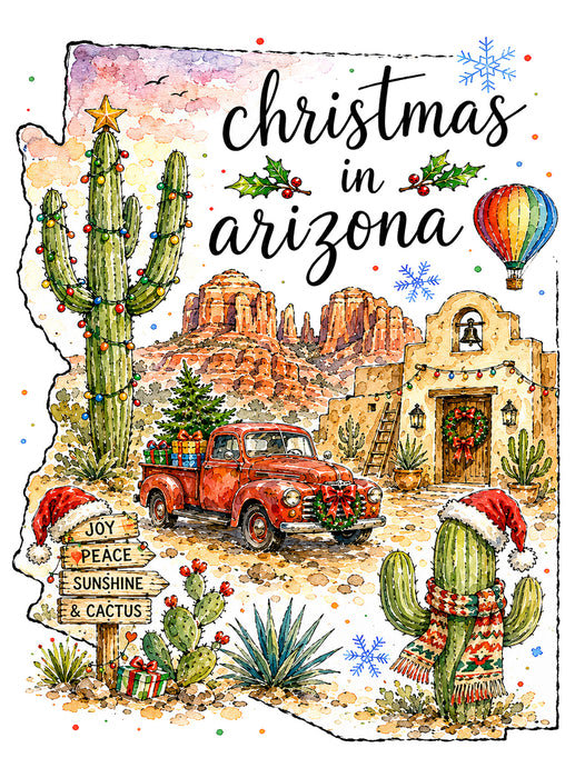 Christmas in Arizona State Map